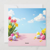 Neunbinger Gürtelrose mit Kaninchenohren Feiertagskarte (Rückseite)