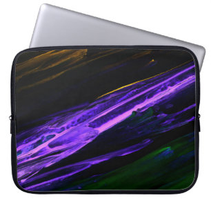 Neunblau, grün und lila abstrakte Hand Laptopschutzhülle