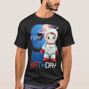 Neuner Geburtstag Kleine Weltraumjunge 9 Jahre Ast T-Shirt