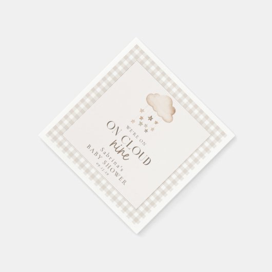 Neuner neutrale Babydusche Napkins in Cloud Serviette (Ecke)