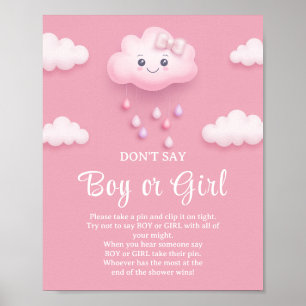 Neuner rosa Himmel Beklagen Sie nicht, dass Junge  Poster