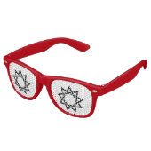 Neuner Spitzensymbol von Black Bahai Partybrille (Schrägansicht)