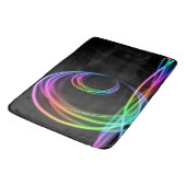 Neunfarbige Glow Stick Circles Bath Mat Badematte (Schrägansicht)