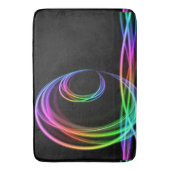 Neunfarbige Glow Stick Circles Bath Mat Badematte (Vorderseite Vertikal)