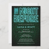 Neunmal aquamarin grüne Nacht vor Probe Einladung (Vorderseite)