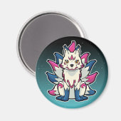 Neunschwänziger Fuchs- Kyuubi Kitsune Magnet (Vorderseite/Rückseite)