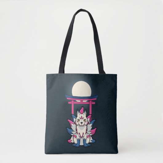 Neunschwänziger Fuchs- Kyuubi Kitsune Tasche (Vorderseite)