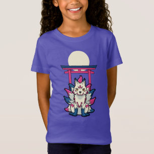 Neunschwänziger Kitsune-Fuchs - Spaß-Yokai T-Shirt