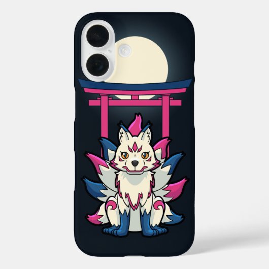 Neuntails Kitsune Fox- Fun Yokai Case-Mate iPhone Hülle (Rückseite)