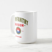 Neunte Abteilung Infanterie "Old Reliables" Custom Kaffeetasse (Vorderseite Links)