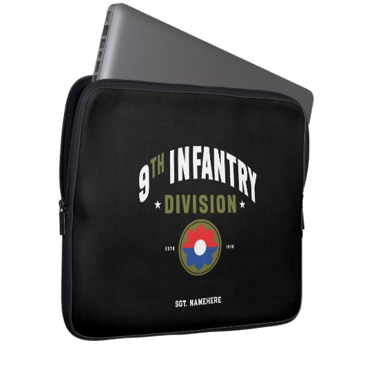 Neunte Abteilung Infanterie "Old Reliables" Custom Laptopschutzhülle (Vorne Rechts)