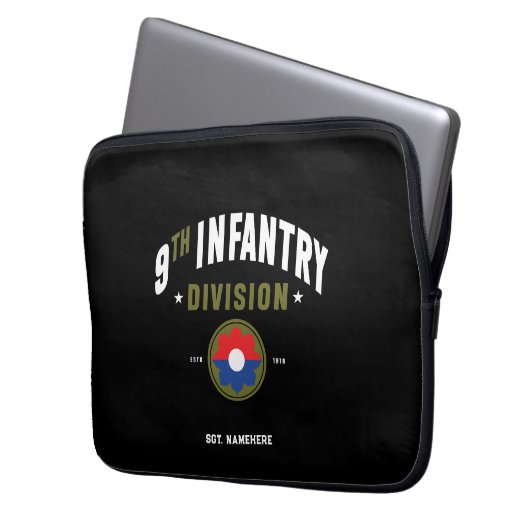 Neunte Abteilung Infanterie "Old Reliables" Custom Laptopschutzhülle (Vorderseite Links)