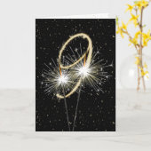 Neunte Hochzeitsparkler Karte (Gelbe Blume)