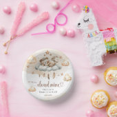 Neunteddybär, hellbraune Elfenbeinwolke Pappteller (Party)