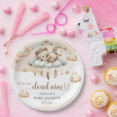 Neunteddybär, hellbraune Elfenbeinwolke Pappteller (Party)