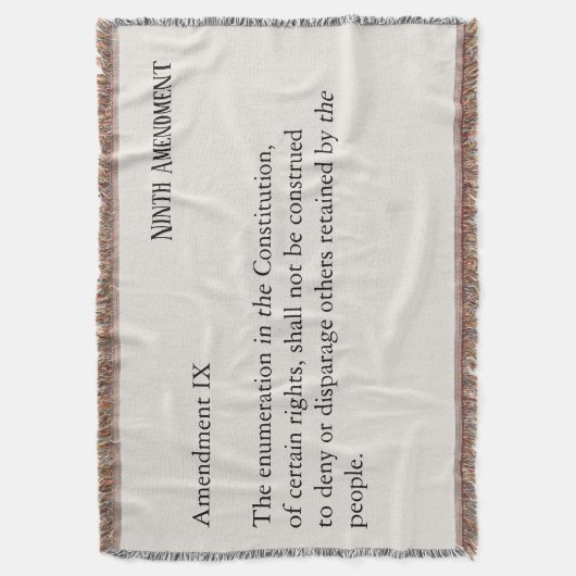 Neunter Verfassungszusatz Decke (Vorderseite Vertikal)