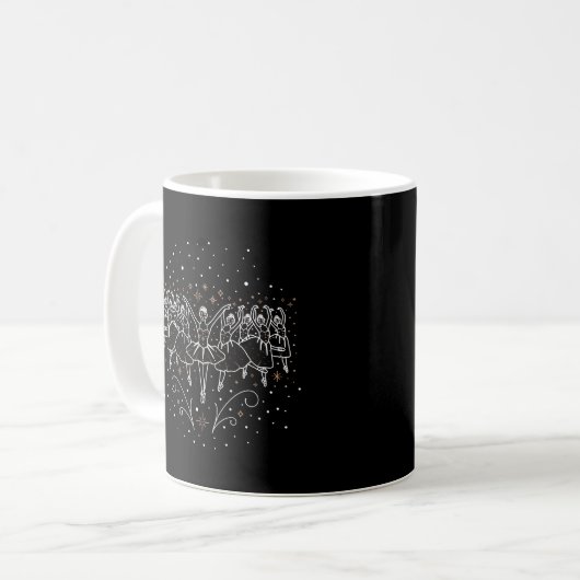 Neunter Weihnachtskaffee-Tasse (schwarz) Kaffeetasse (Vorderseite Links)