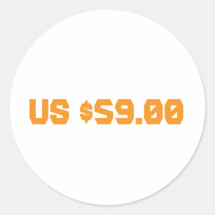 neunundfünfzig Dollar Runder Aufkleber