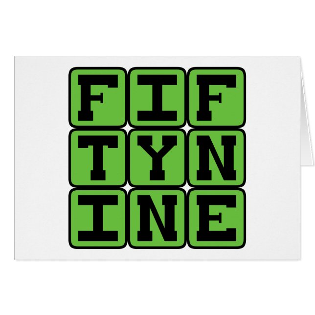 Neunundfünfzig, Zahl 59 (Vorderseite (Horizontal))