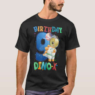 Neunundneunzig Geburtstag Dino Weltraumjunge 9 Jah T-Shirt