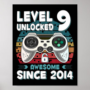 Neunundneunzig Jahre BDay Son Boy Fun Gamer 9. 9. Poster