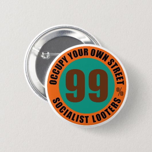 Neunundneunzig Prozent sozialistische Anhänger Button (Vorne & Hinten)