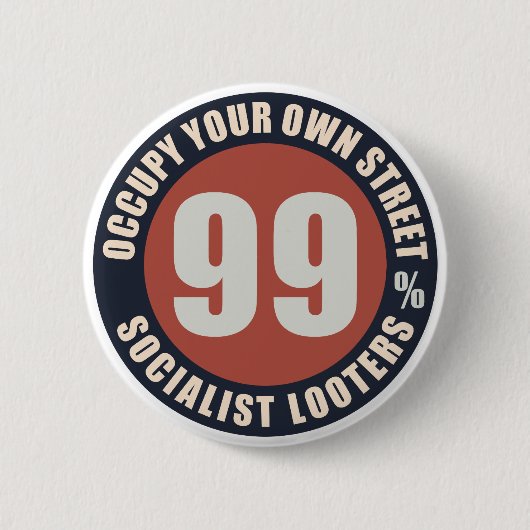 Neunundneunzig Prozent sozialistische Anhänger Button (Vorderseite)