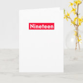 neunzehnjährig lustig 19. Geburtstag Karte (Gelbe Blume)