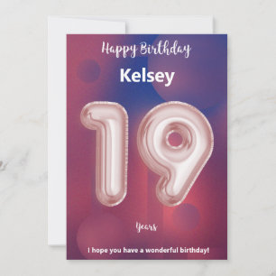 Neunzehnjährige Happy Birthday Card