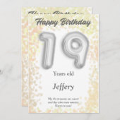 Neunzehnjährige Happy Birthday Card (Vorne/Hinten)