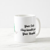 Neunzehntes 19-Jahres-Jubiläum Personalisierung Kaffeetasse (VorderseiteRechts)
