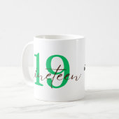 Neunzehntes 19-Jahres-Jubiläum Personalisierung Kaffeetasse (Vorderseite Links)