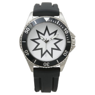 Neunzeitiger Stern (Symbol des Glaubens von Bahai) Armbanduhr