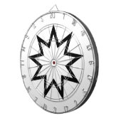 Neunzeitiger Stern (Symbol des Glaubens von Bahai) Dartscheibe (Vorderseite rechts)