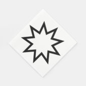 Neunzeitiger Stern (Symbol des Glaubens von Bahai) Serviette (Ecke)