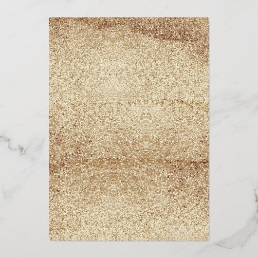 Neunzig & fabelhaft Elegant Gold Dress 90. Geburts Folieneinladung (Rückseite)