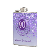 Neunzig & Lila Glitzer- und Trinkangebote Flachmann (Links)