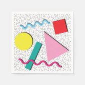 Neunziger Jahre Modernes Retro-Memphis-Muster Napk Serviette (Vorderseite)