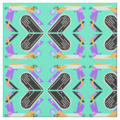 Neunziger Neon Butterfly Pattern Stoff (Nahaufnahme)