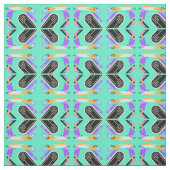 Neunziger Neon Butterfly Pattern Stoff (Muster)