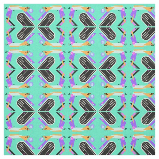 Neunziger Neon Butterfly Pattern Stoff (Muster)