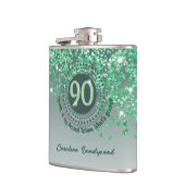 Neunziges & grünes Glitzer & Trinkangebot Flachmann (Links)