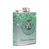 Neunziges & grünes Glitzer & Trinkangebot Flachmann (Rechts)