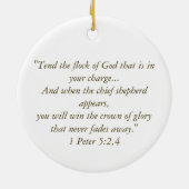 Neuordinierter PriesterPastor Deacon Minister Keramik Ornament (Hinten)