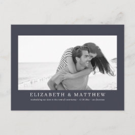 Neuplante Hochzeitserklärung Modernes Foto Postkarte