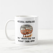 Neural Overload Brain Too Many Tabs Open Funny Kaffeetasse (Links)