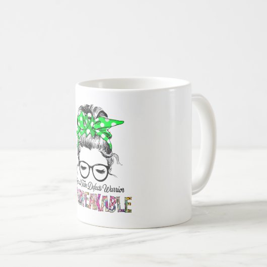 Neural Tube Defekts Awareness Ribbon Support Ohrfe Kaffeetasse (VorderseiteRechts)