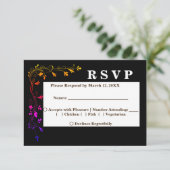 Neuralblüten auf dem UAWG Menu "Black Background" Einladung (Stehend Vorderseite)