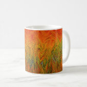 "Neuraler Firestorm" Abstrakt Gelborange Kaffeetasse (VorderseiteRechts)