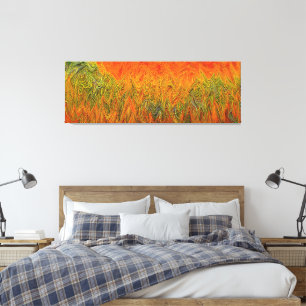 "Neuraler Firestorm" Abstrakt Gelborange Leinwanddruck